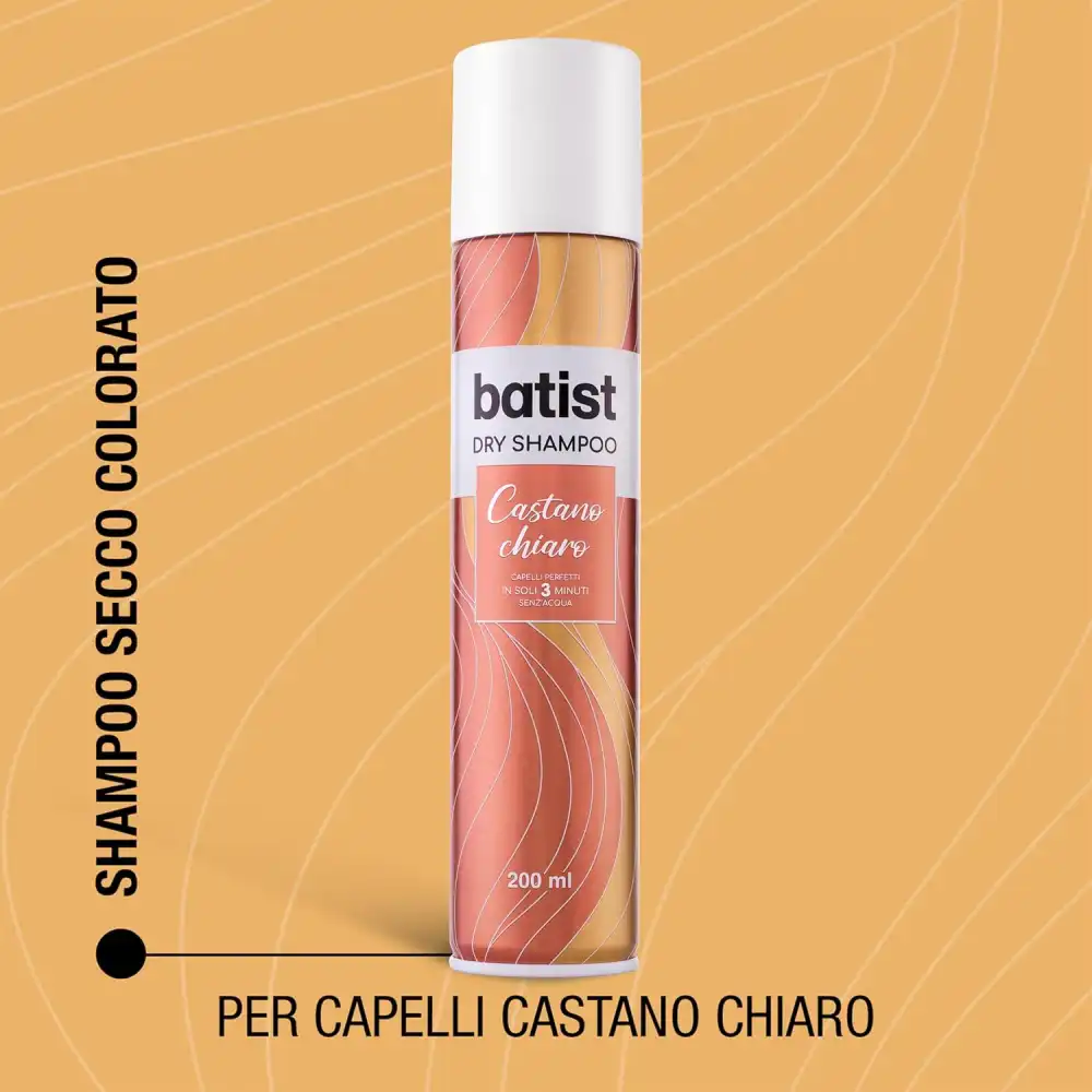 Batist Shampoo Secco Castano Chiaro 2 x 200 ml, per capelli perfetti in 3 minuti