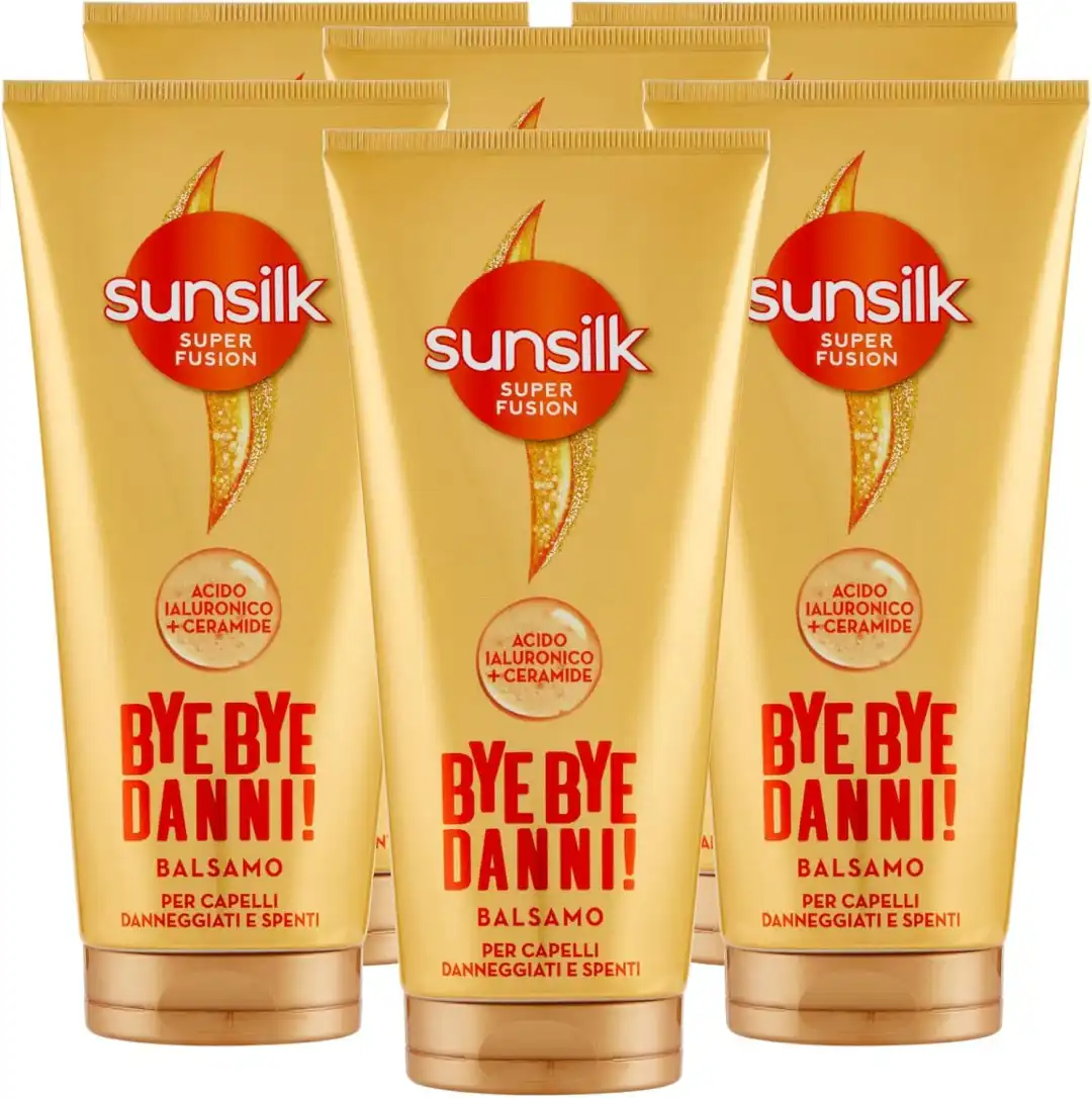 Sunsilk Bye Bye Danni Balsamo 6X180Ml Capelli Danneggiati Ceramide 6Pz