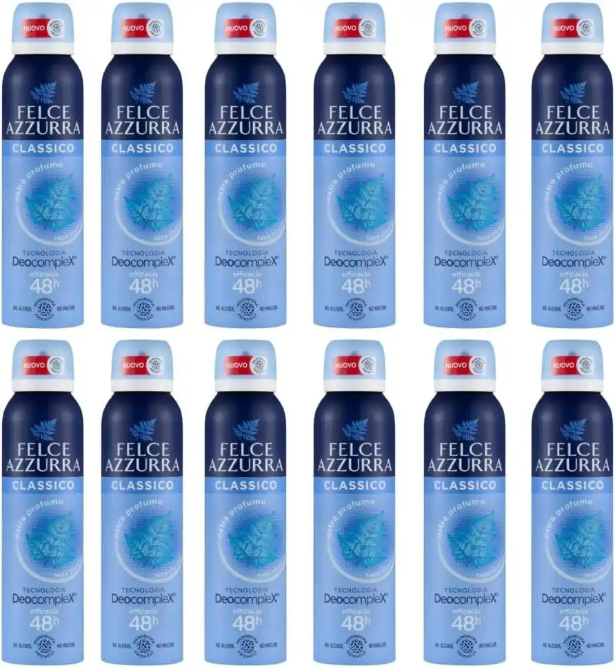 12 Felce Azzurra Deo Persona Spray Classico 150Ml Profumo Fresco Duraturo