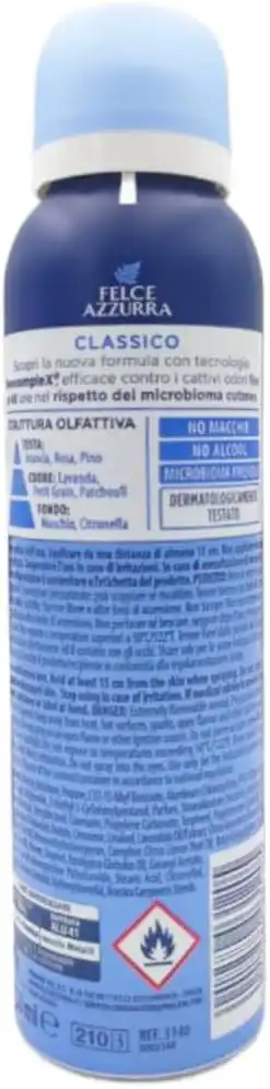 12 Felce Azzurra Deo Persona Spray Classico 150Ml Profumo Fresco Duraturo