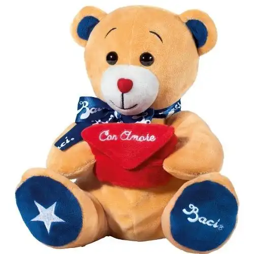 Perugina Baci Peluche Orso Blu con Cioccolatini Fondente Idea Regalo 100 g