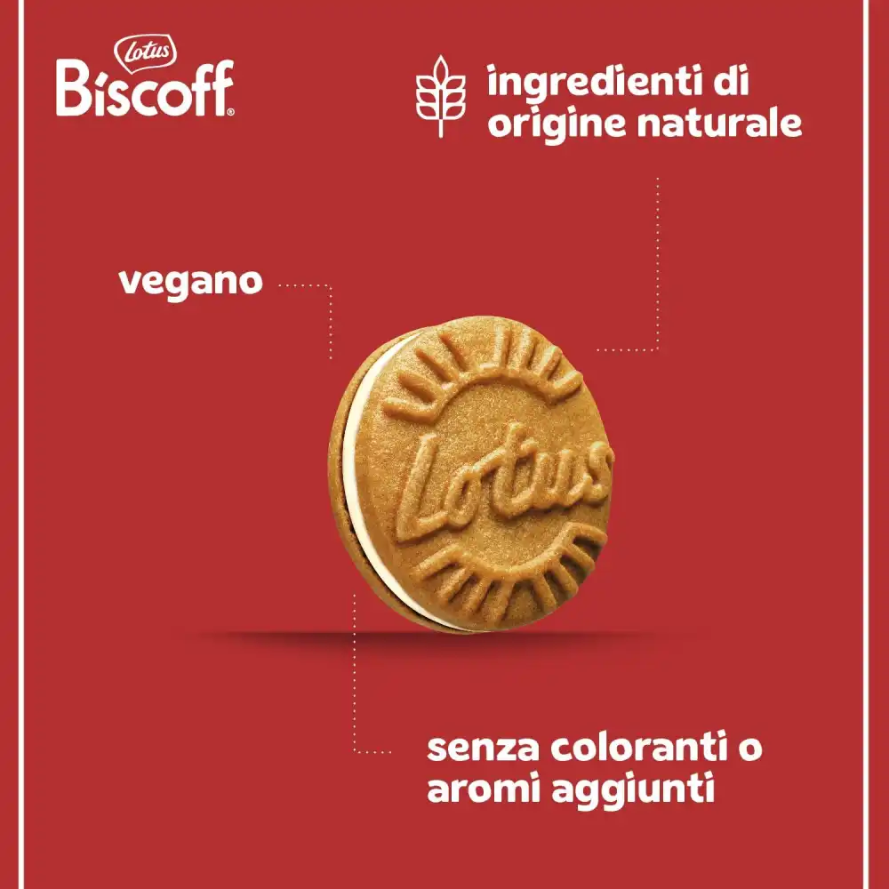 Lotus Biscoff Biscotti Sandwich con Ripieno alla Vaniglia Vegani 9x150g