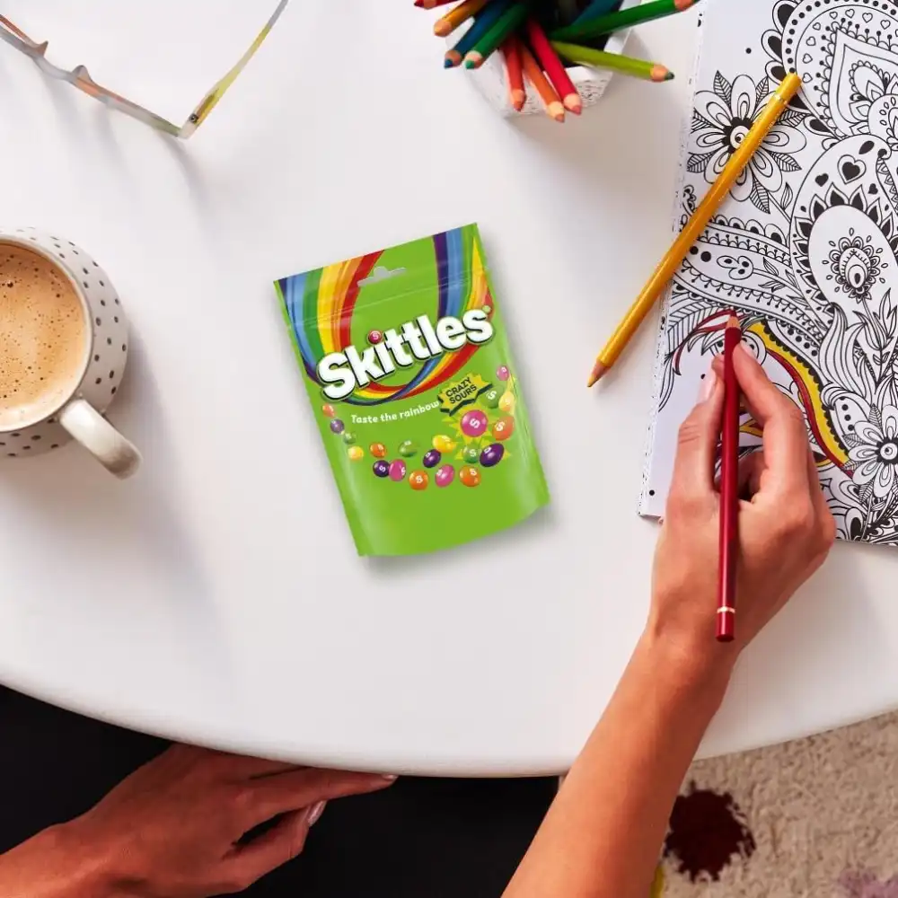 Skittles Crazy Sours 15x136g Caramelle Frutta Aspro Display Box Nuova