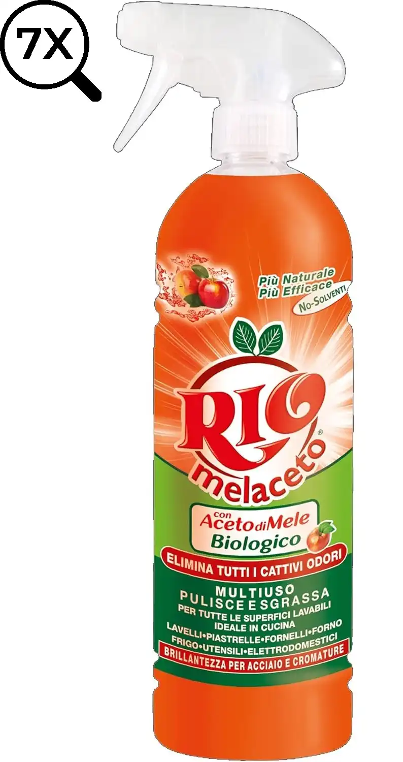 7x Rio Casamia Sgrassatore Melaceto 800ml Con Aceto di Mele Biologico