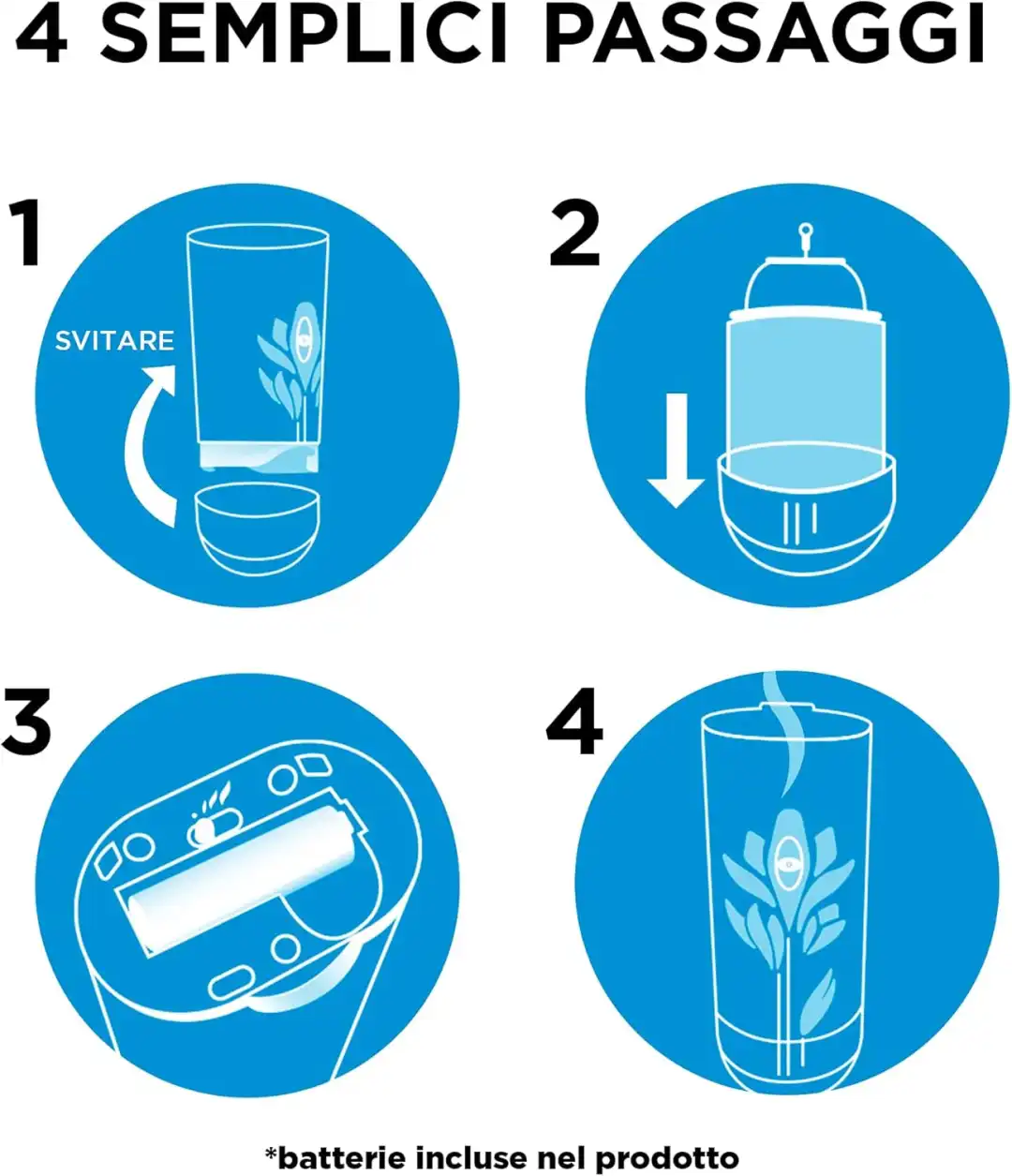 6x Airwick Freshmatic Ricarica 250ml – Vaniglia e Thè Bianco per Ambienti
