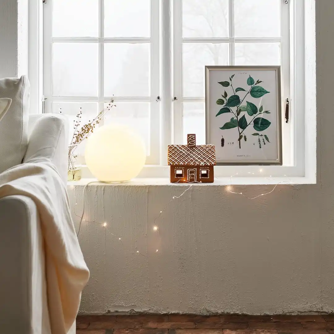 IKEA Fado Lampada Da Tavolo Bianca 25Cm Vetro Opalino Illuminazione Interni Home