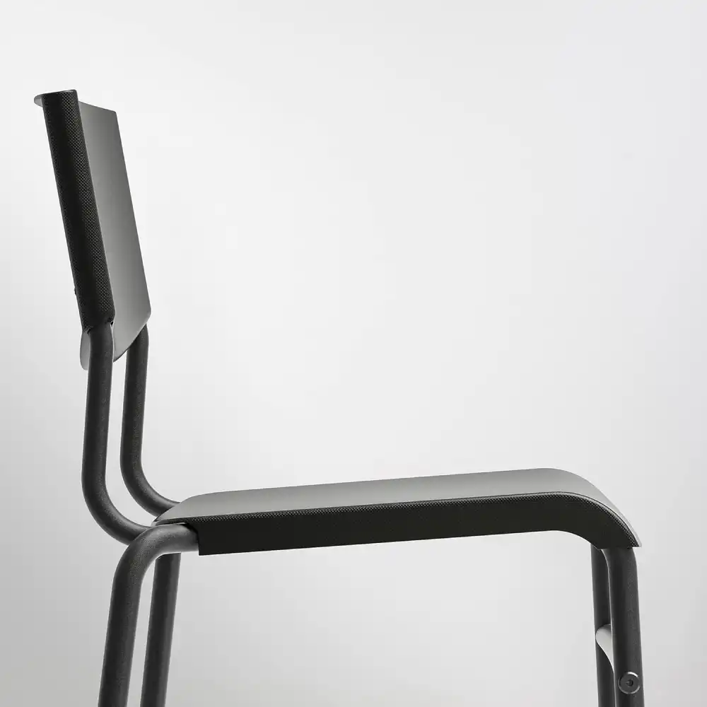 IKEA STIG Sgabello Bar con Schienale 63cm Nero Cucina Sedia Alta ModernaOK