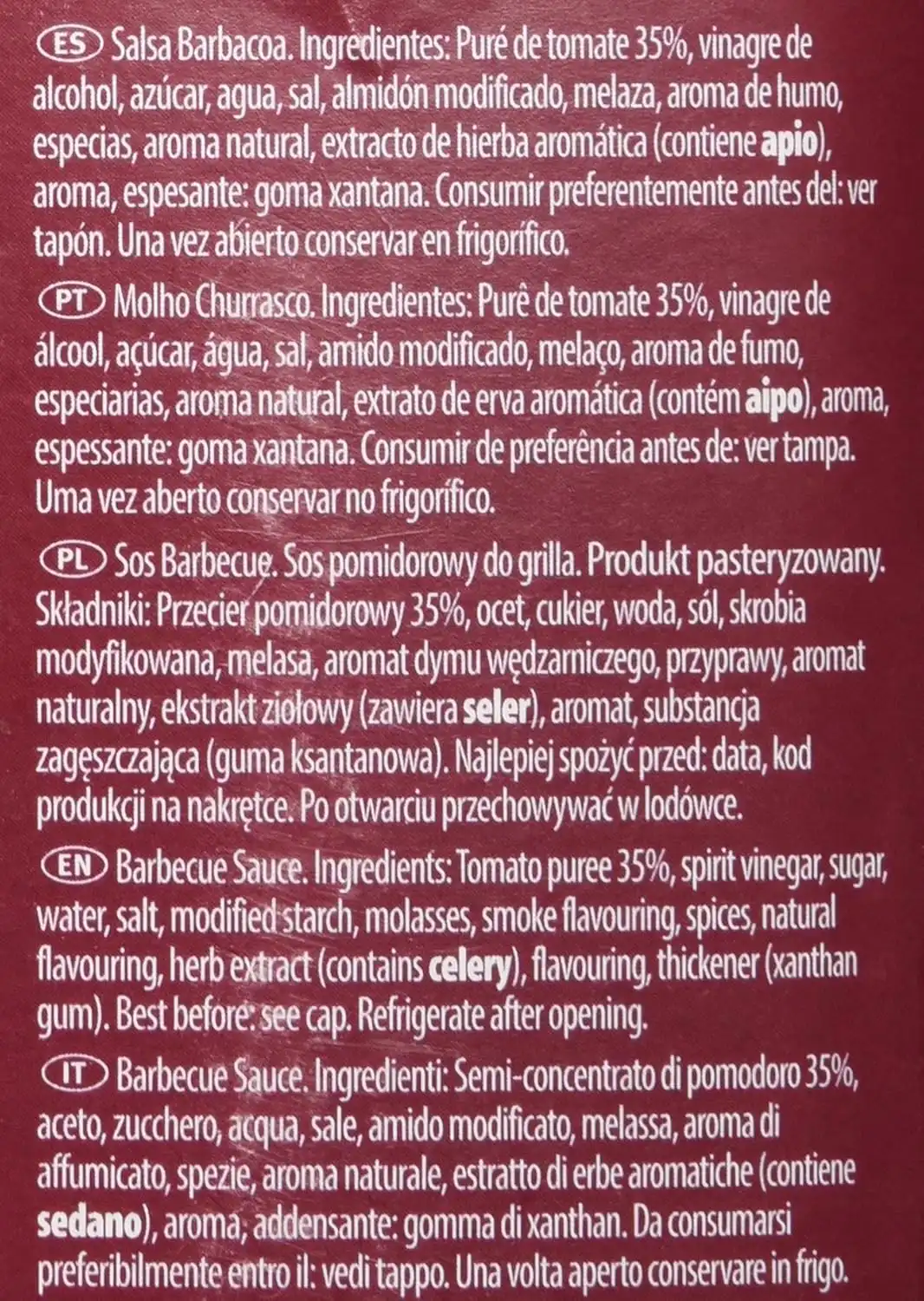 Heinz Salsa Barbecue Fustino 2,5Kg Salsa BBQ Affumicata Per Griglia Top Qualità