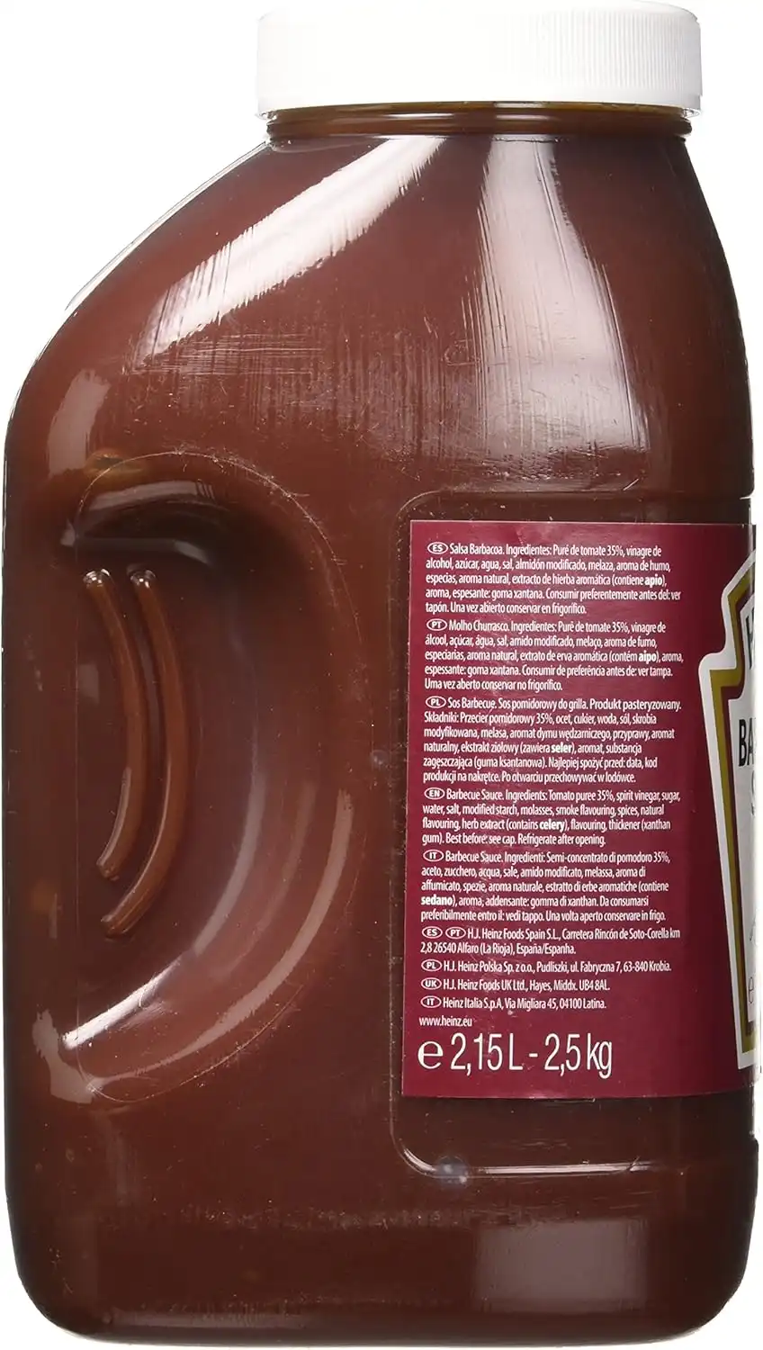 Heinz Salsa Barbecue Fustino 2,5Kg Salsa BBQ Affumicata Per Griglia Top Qualità