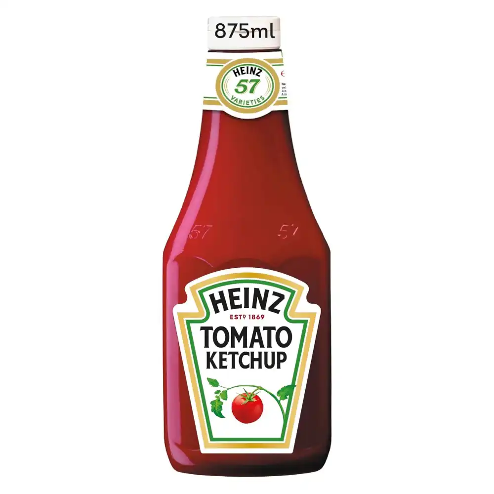 8X Heinz Ketchup Squeeze 875Ml Salsa Pomodoro Hamburger Patatine Top Qualità