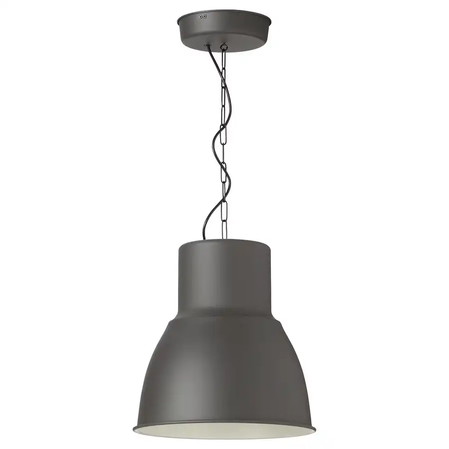 Lampada a Sospensione 38cm Grigio Scuro Stile Moderno per Cucina o Sala