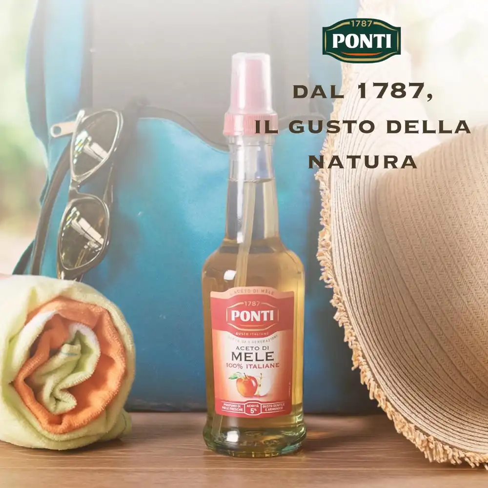 Ponti Aceto di Mele Spray 100% Italiano Confezione da 12 Bottiglie Spray 250ml