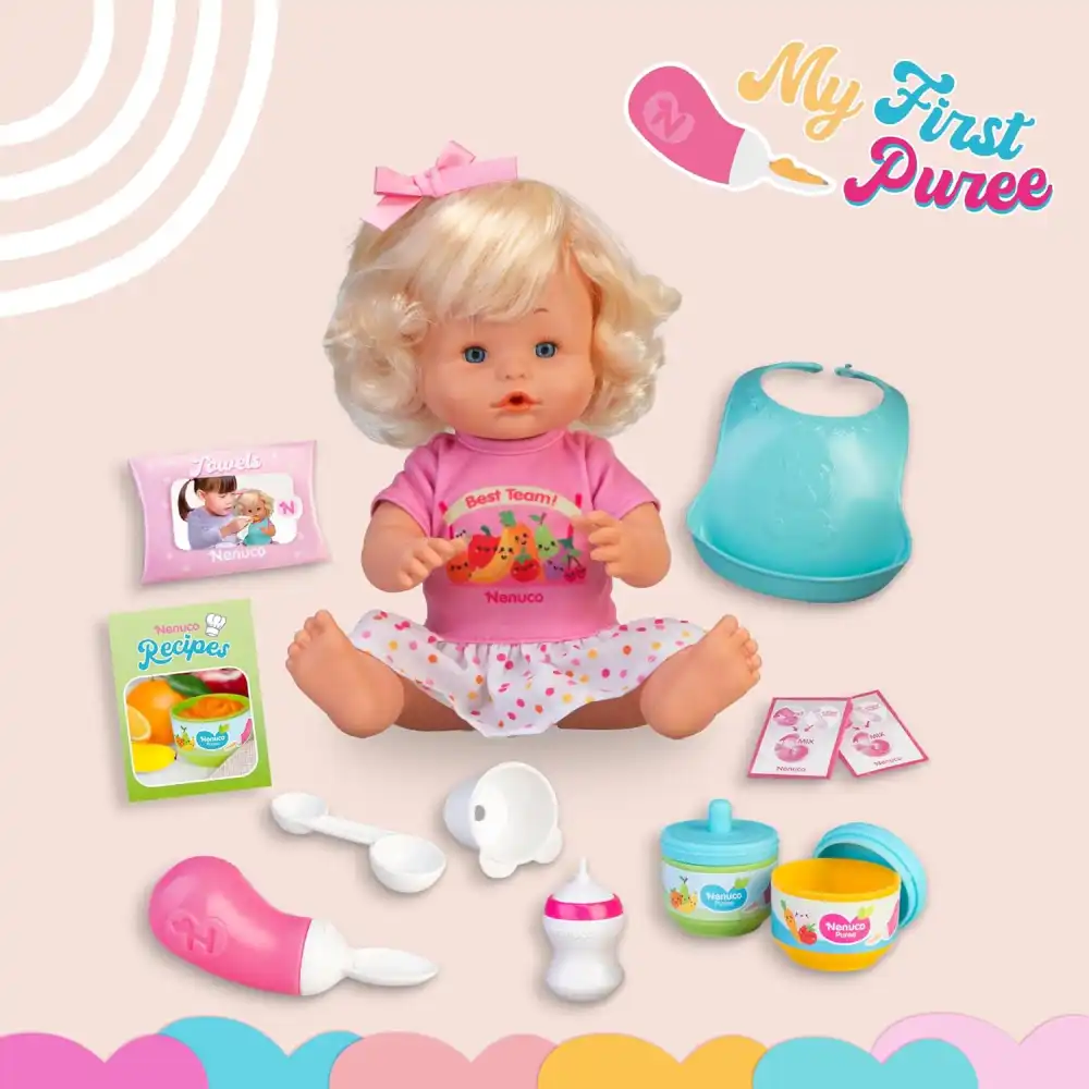 Nenuco Prima Pappa Bambola 35Cm Con Accessori Cucina E Pappa Gioco Bambini 3+
