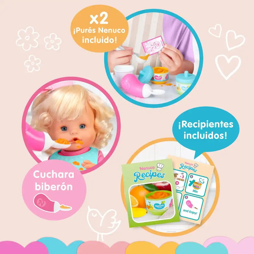 Nenuco Prima Pappa Bambola 35Cm Con Accessori Cucina E Pappa Gioco Bambini 3+