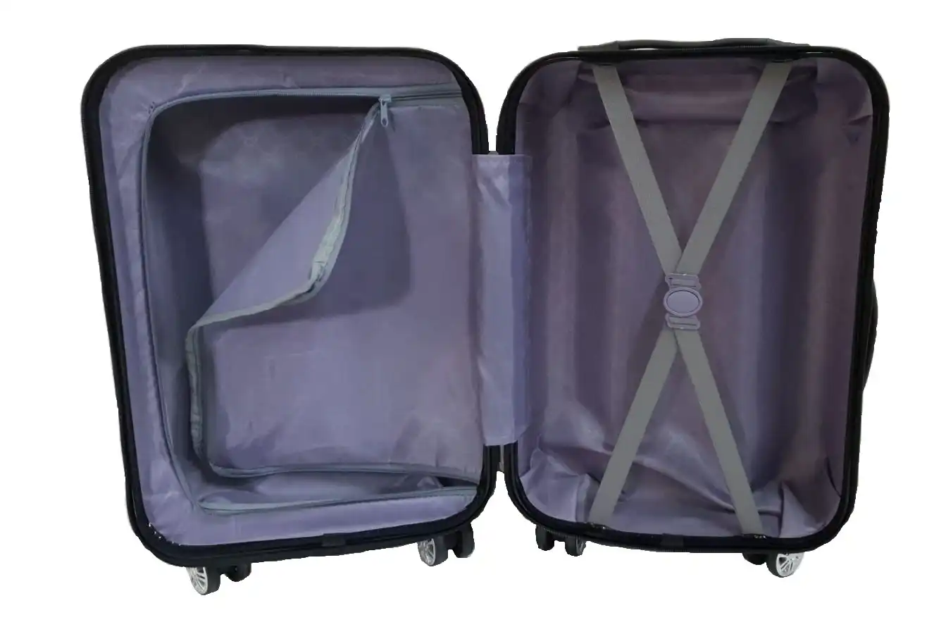 Trolley Rigido Da Viaggio Bagaglio a Mano Grigio Voli Ryanair EasyJet 55x35x23cm