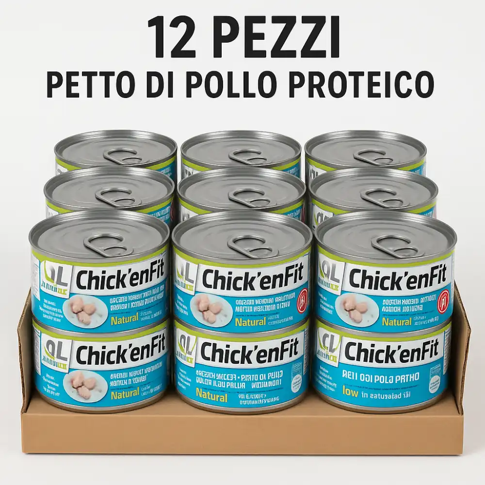 Petto di Pollo in Scatola 150g Chick’enFit 26% Proteine - Pack 12 Monodose