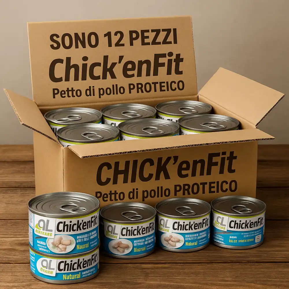 Petto di Pollo in Scatola 150g Chick’enFit 26% Proteine - Pack 12 Monodose
