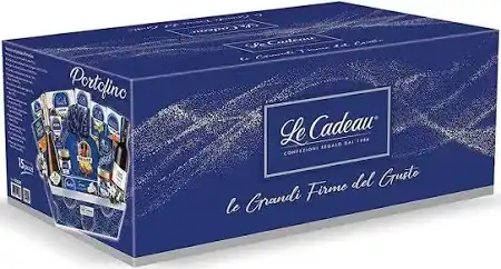 Le Cadeau Cesto Portofino 15 Pezzi Regalo Natalizio Gourmet Dolci e Salati
