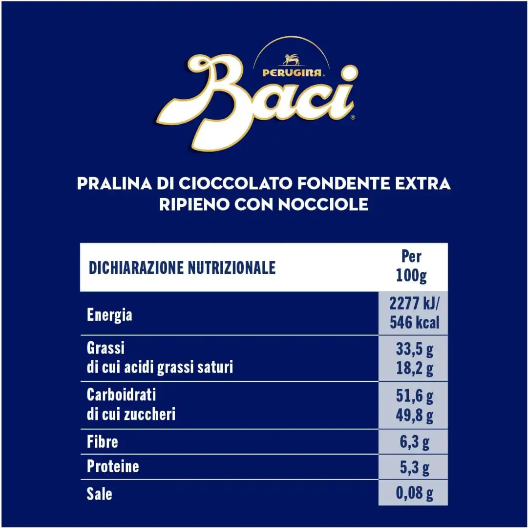 Baci Perugina Perle - Cioccolatini Fondenti Ripieni di Nocciole, 154g
