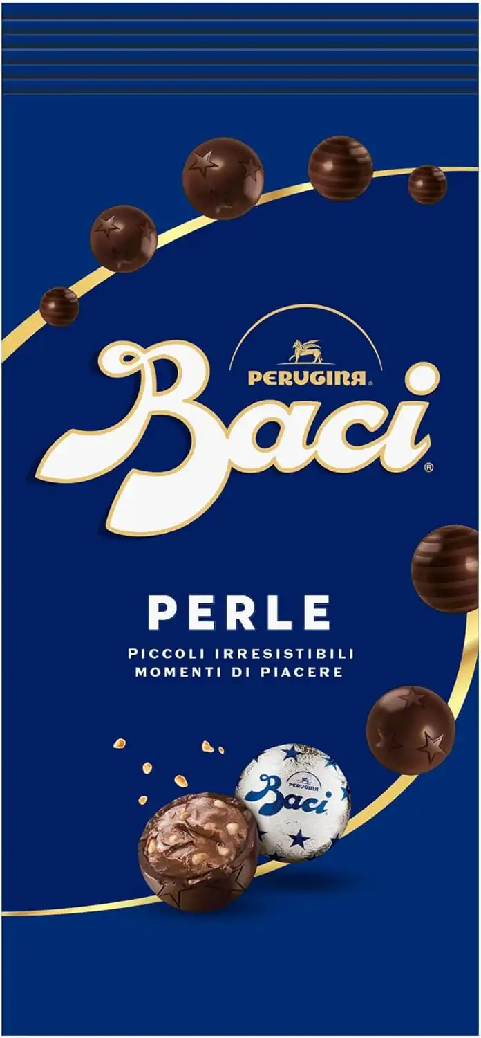 Baci Perugina Perle - Cioccolatini Fondenti Ripieni di Nocciole, 154g