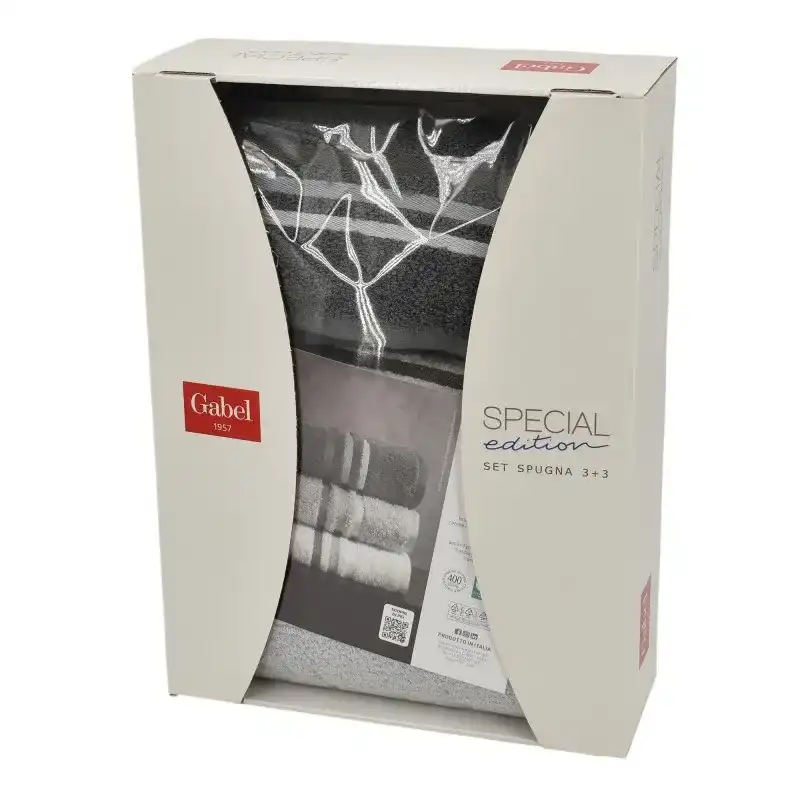 Gabel - Set 3 Asciugamani e 3 Ospiti Special Edition Urano, Eleganza e Comfort