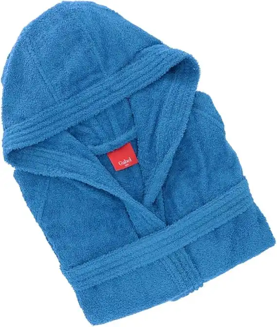Accappatoio Art. AX98 Viareggio Taglia L Colore Blu Elettrico con Cappuccio