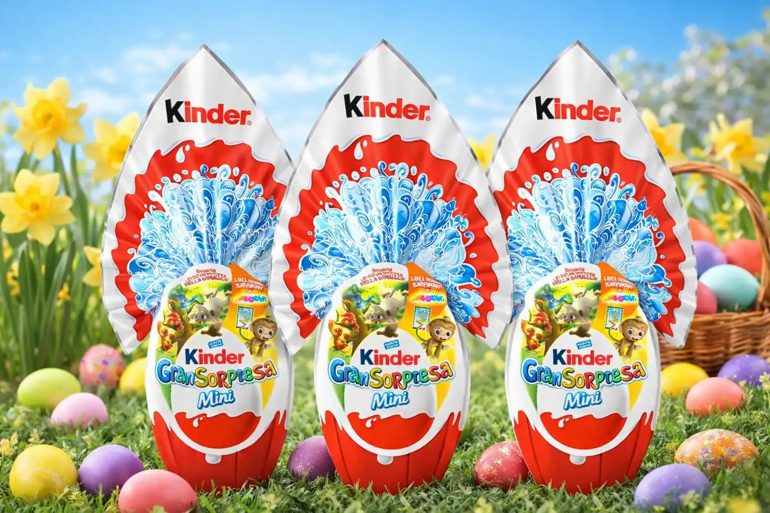 Kinder GranSorpresa Mini Uova Cioccolato con Sorpresa 3 Pezzi 41 g Cad