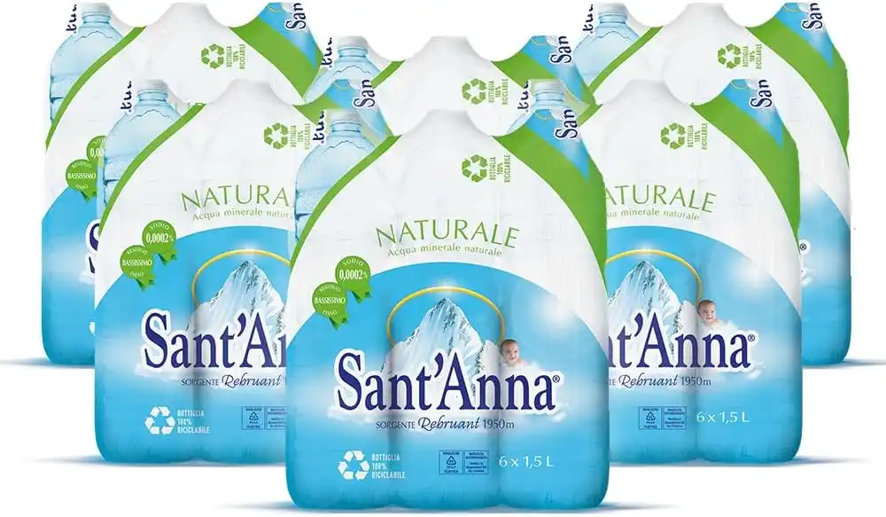 Acqua Sant'Anna Naturale 1,5L Pack 36 Bottiglie Acqua Minerale Oligominerale