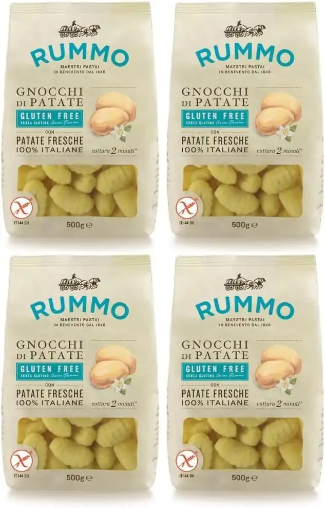 4x Pasta Rummo Gnocchi di Patate Senza Glutine 100% Patate Italiane 4x500gr