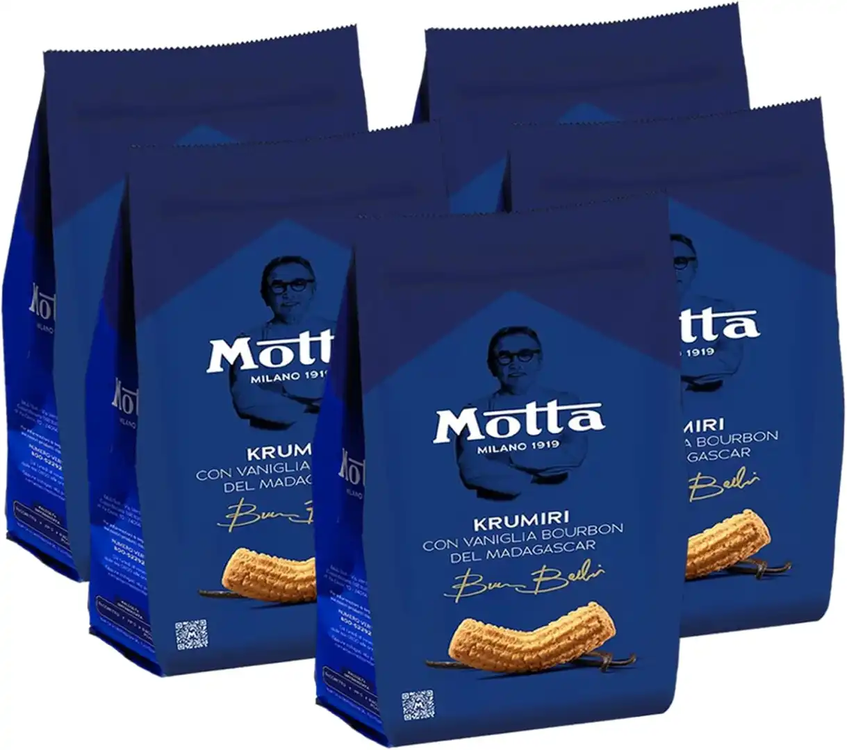 5x Motta Biscotti Krumiri Classici Con vaniglia Bourbon del Madagascar 5x290gr