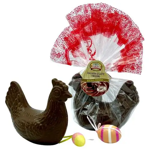 Greco Gallinella Cioccolato al Latte 250g Dolce Pasquale in Confezione Regalo