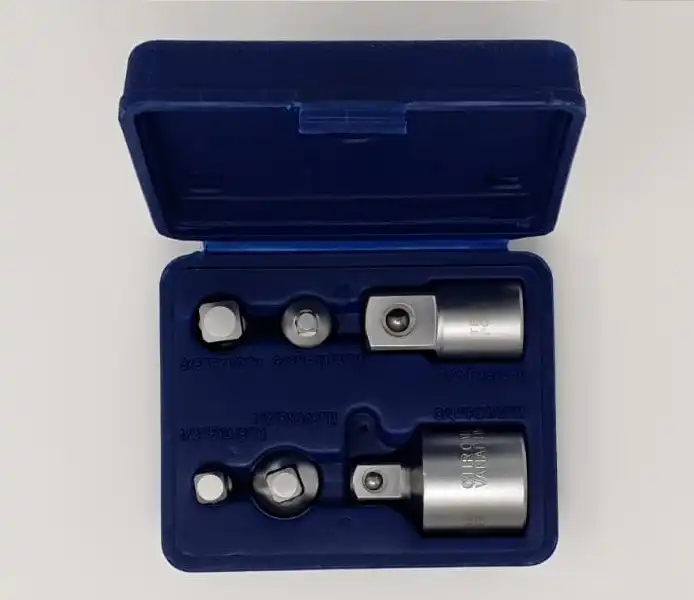 Set 6 Pz Adattatori Riduttori Aumentatori Per Chiavi a Cricchetto Cromo Vanadium