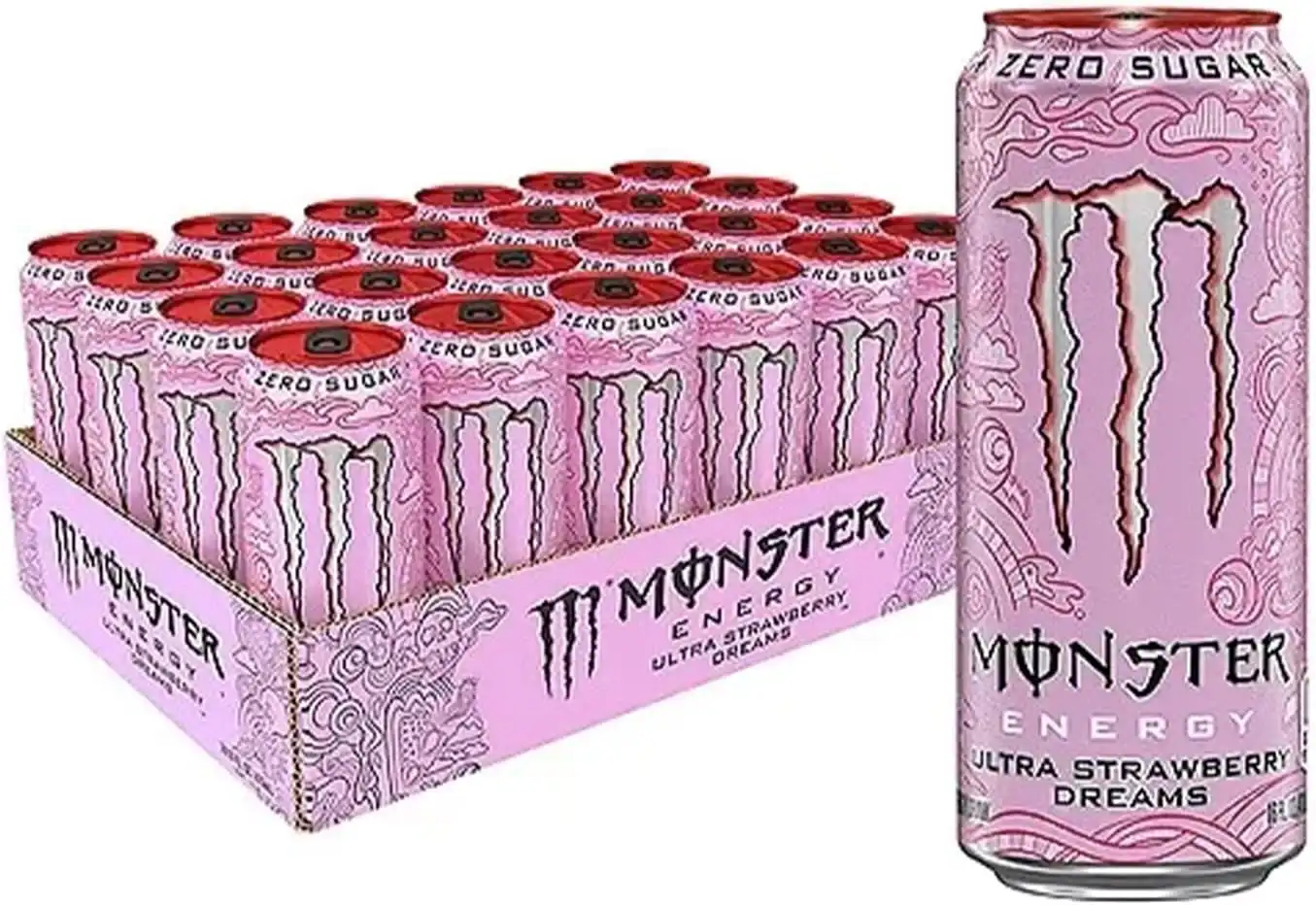 Monster Energy Ultra Strawberry Dreams Bevanda Energetica Senza Zuccheri 24x500m