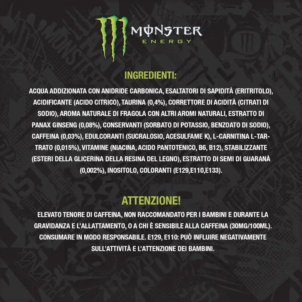 Monster Energy Ultra Strawberry Dreams Bevanda Energetica Senza Zuccheri 24x500m