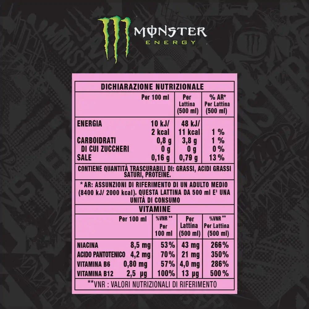 Monster Energy Ultra Strawberry Dreams Bevanda Energetica Senza Zuccheri 24x500m