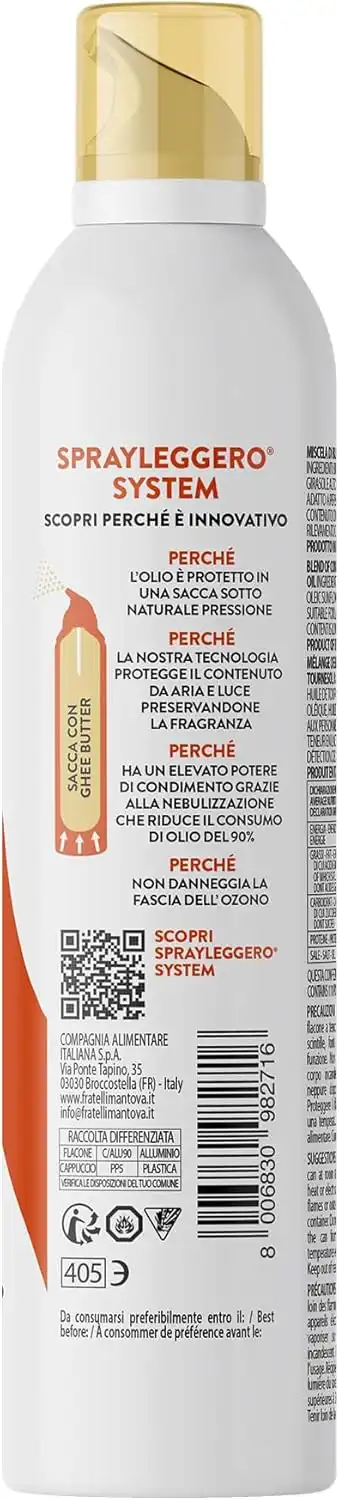 Ghee Butter Spray 200ml Burro Chiarificato Senza Lattosio Naturale Cucina Facile