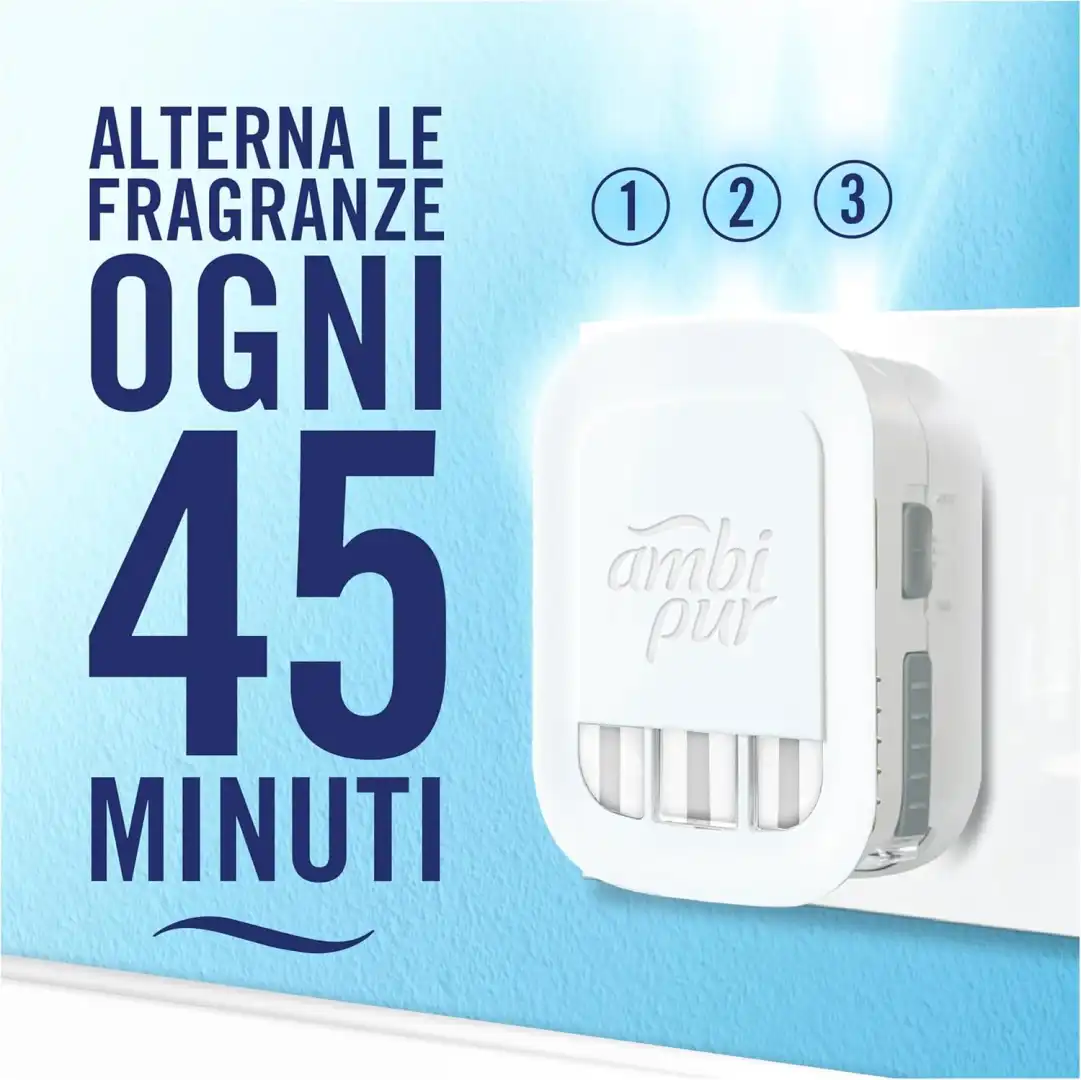 Ambi Pur 3Volution 4 Ricariche Cotone Profumatore Elettrico Elimina Odori