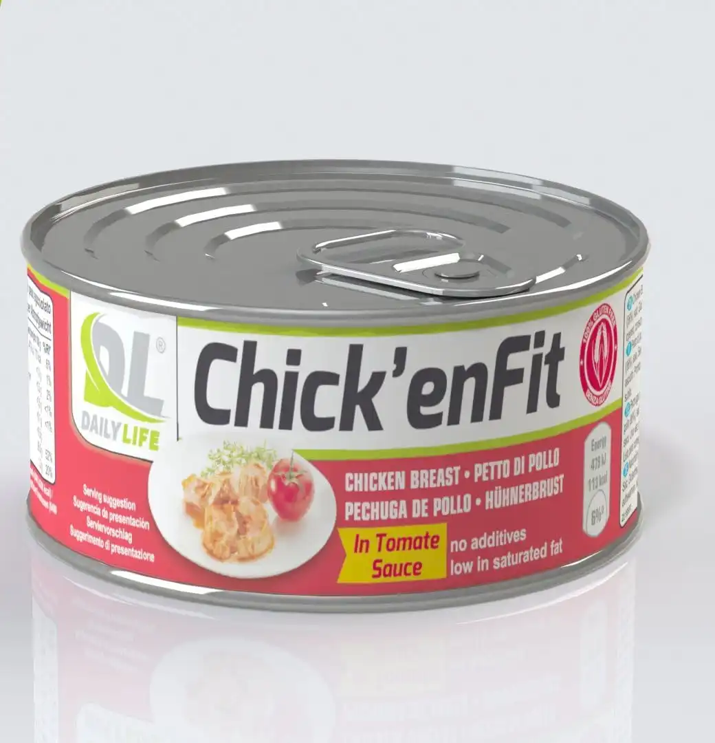 12x Dailylife Chick'EnFit Petto di Pollo in Salsa di Pomodoro 150g 26% Proteine