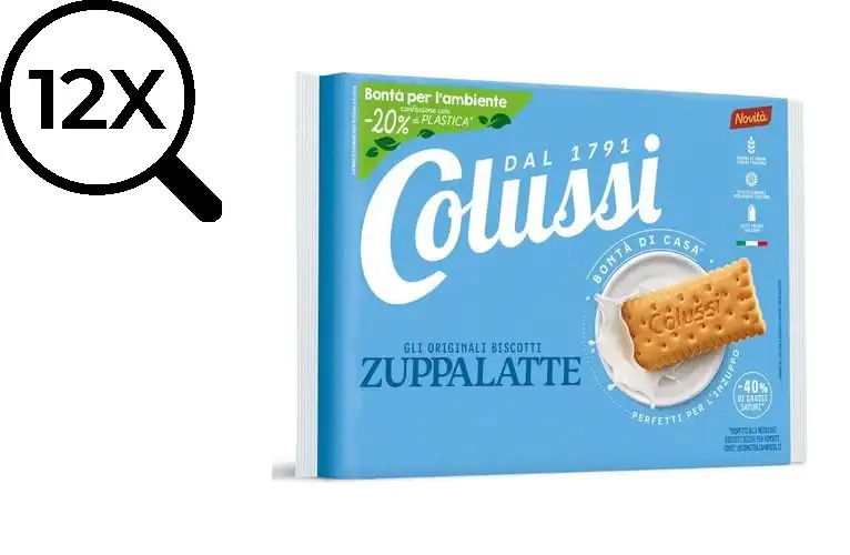 Colussi Zuppalatte - Confezione da 12 x 500g, Biscotti Leggeri e Croccanti