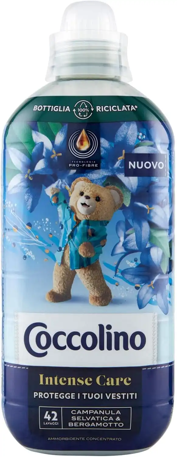 Coccolino Conc. 980ml Campanula & Bergamotto, Ammorbidente Fresco e Delicato