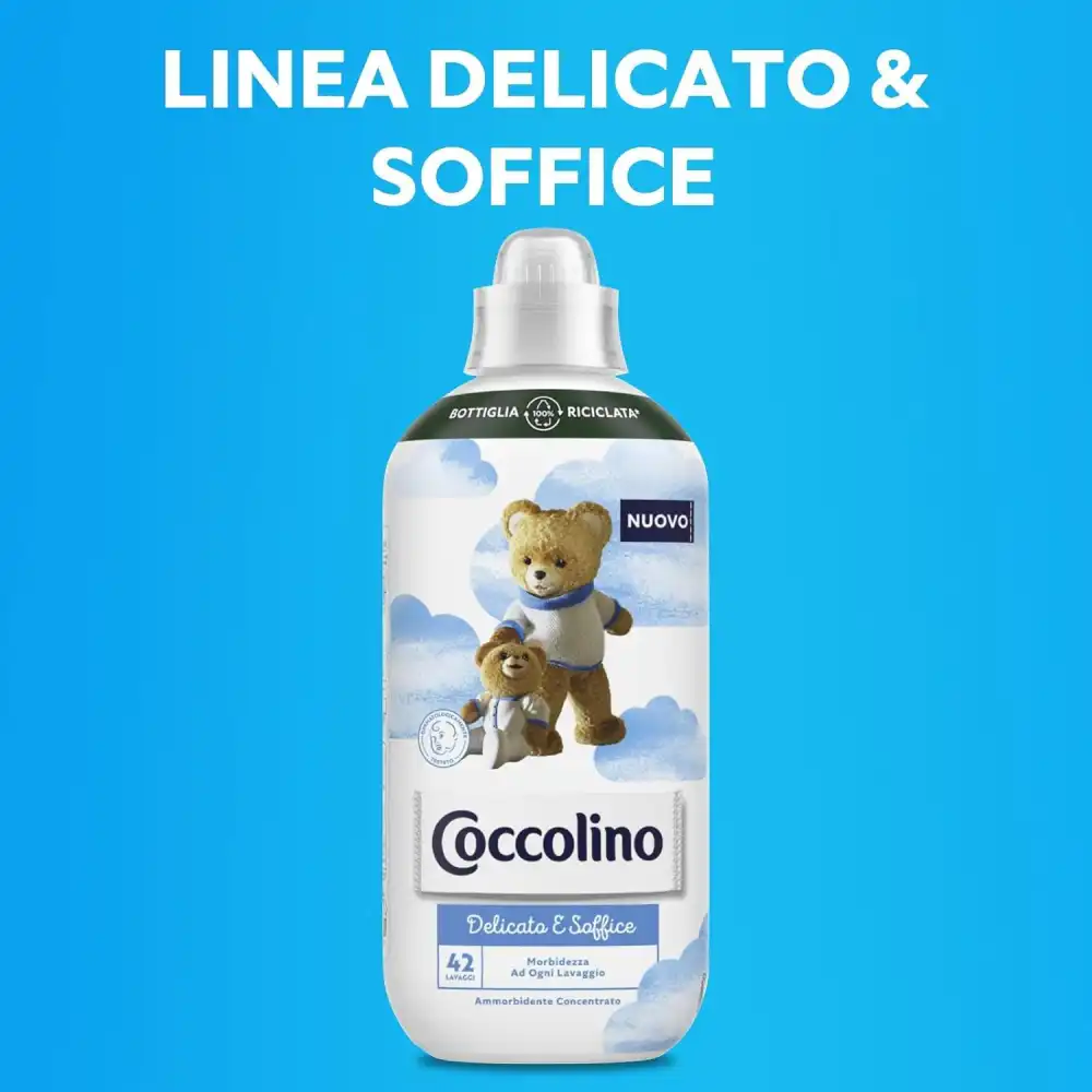 Coccolino Conc. Delicato & Soffice, Ipoallergenico,8 Pezzi da 980ml,Fino a 336 L