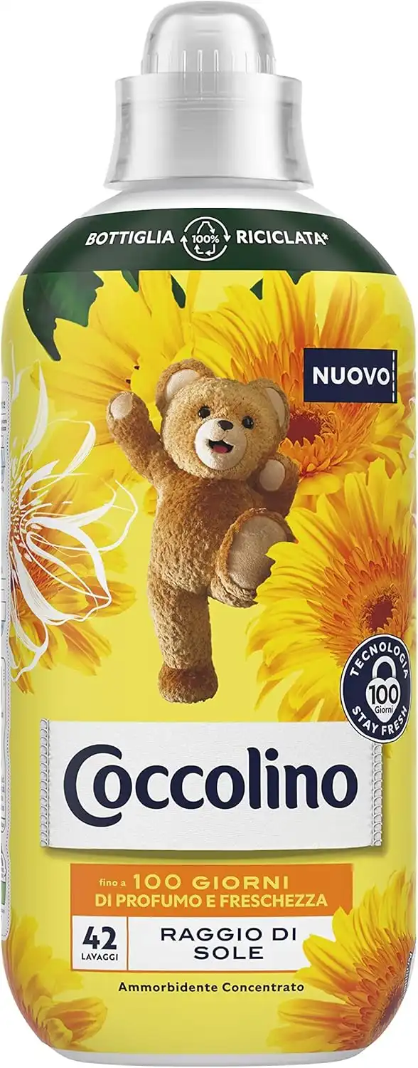Coccolino Ammorbidente Concentrato Raggio di Sole, 980ml, Fino a 336 Lavaggi