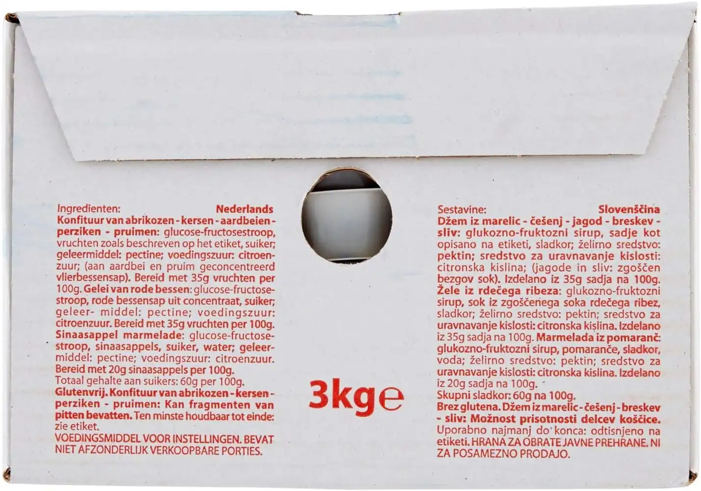 Viva Confettura Assortita Fragola, Albicocca, Ciliegia, Pesca 120grx25 - 3000g
