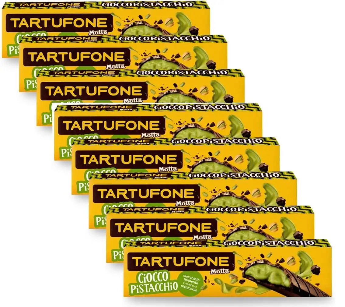 8x Motta Tartufone Ciocco Pistacchio Cioccolato Fondente Ripieno al Pistacchio