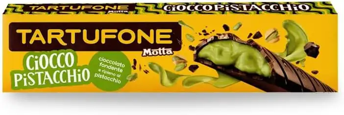 8x Motta Tartufone Ciocco Pistacchio Cioccolato Fondente Ripieno al Pistacchio