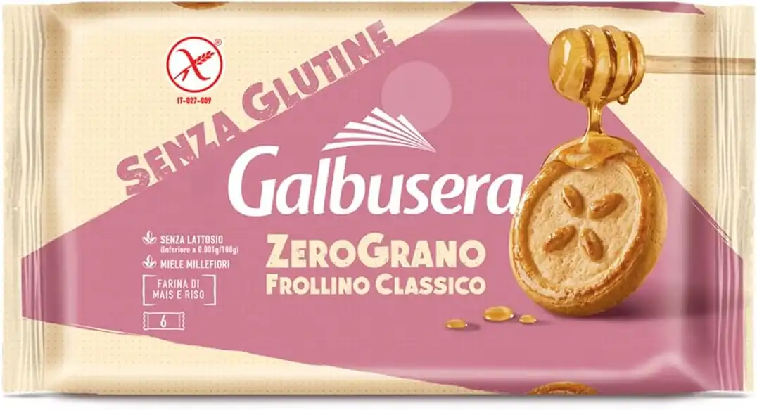 8 CONFEZIONI GALBUSERA ZEROGRANO FR. MIELE GR220 SENZA GLUTINE