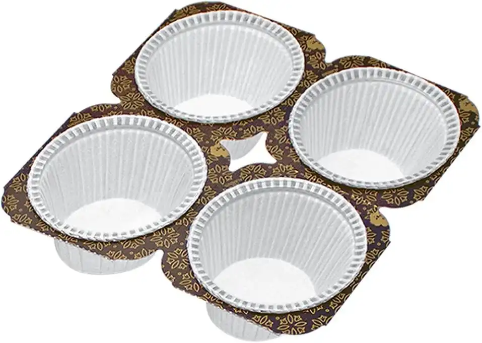 Cuki Contenitori Carta Forno Antiaderenti Muffins Ø7,9 x H3,5 Cm,6 Confezioni x6