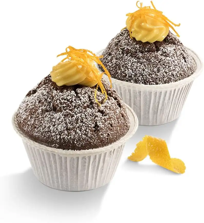 Cuki Contenitori Carta Forno Antiaderenti Muffins Ø7,9 x H3,5 Cm,6 Confezioni x6