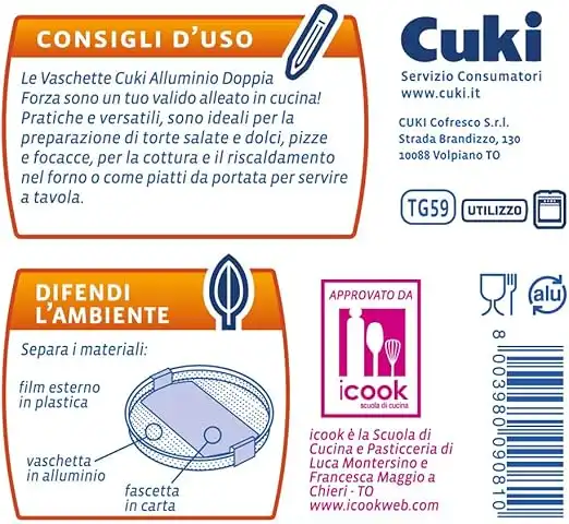 6 CONFEZIONI CUKI VASCHETTA TORTA TONDA TG59G CONFEZIONE DA 3 PEZZI