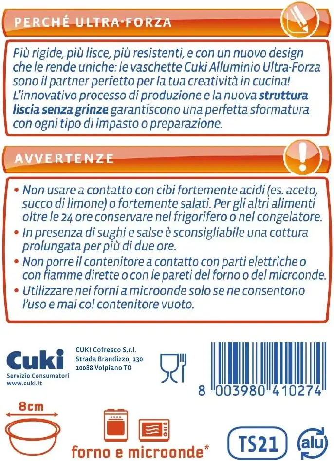 6 CONFEZIONI CUKI VASCHETTE BUDINO CREME CARAMEL SENZA COPERCHIO 10 PZ